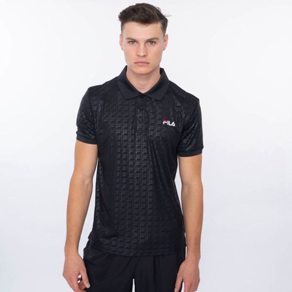 Camisas Polo Fila Hombre Negras - Patrick Sports Golfer - España 742381KPR